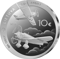 10 Eur moneta „ANBO lėktuvams - 100 m.“